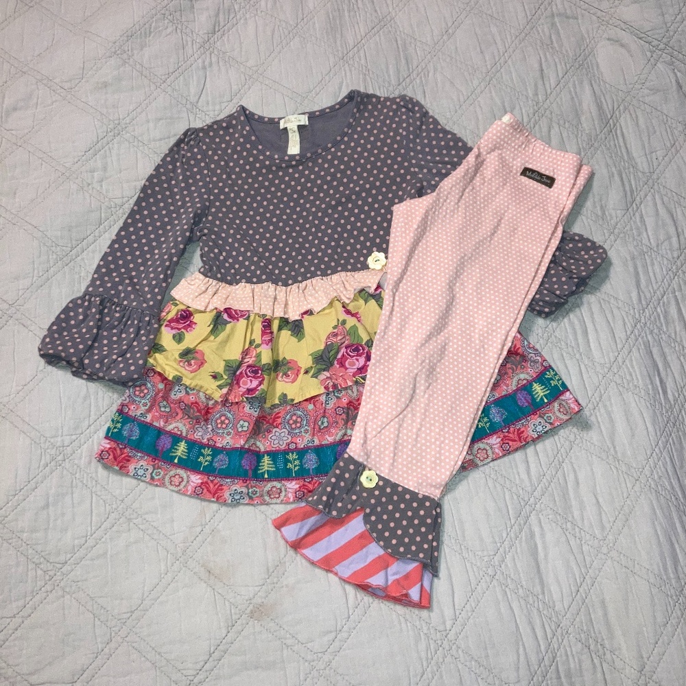 Matilda Jane Ruffle Top/Legging Set